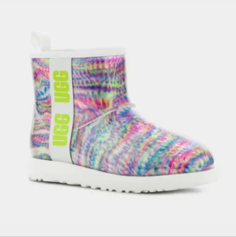 UGG Australia Women's Classic Colorful Clear Mini Pixelate Boots - Picture 2 of 9